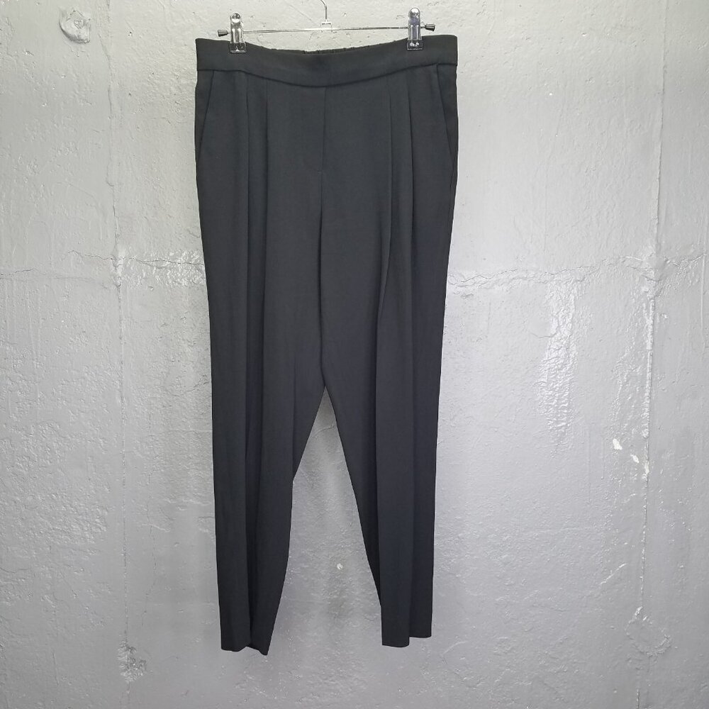 Babaton Aritzia Cohen Crepe Pants Women 4 Crop Capri Pull-On Black Tapered 43443